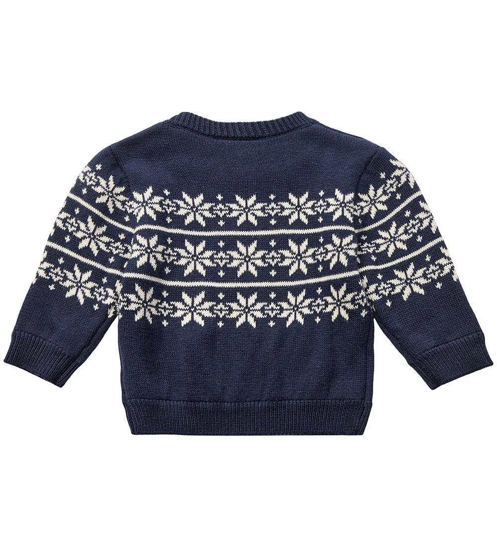 Petit by Sofie Schnoor Bluse - Strik - Dark Blue m. Mønster