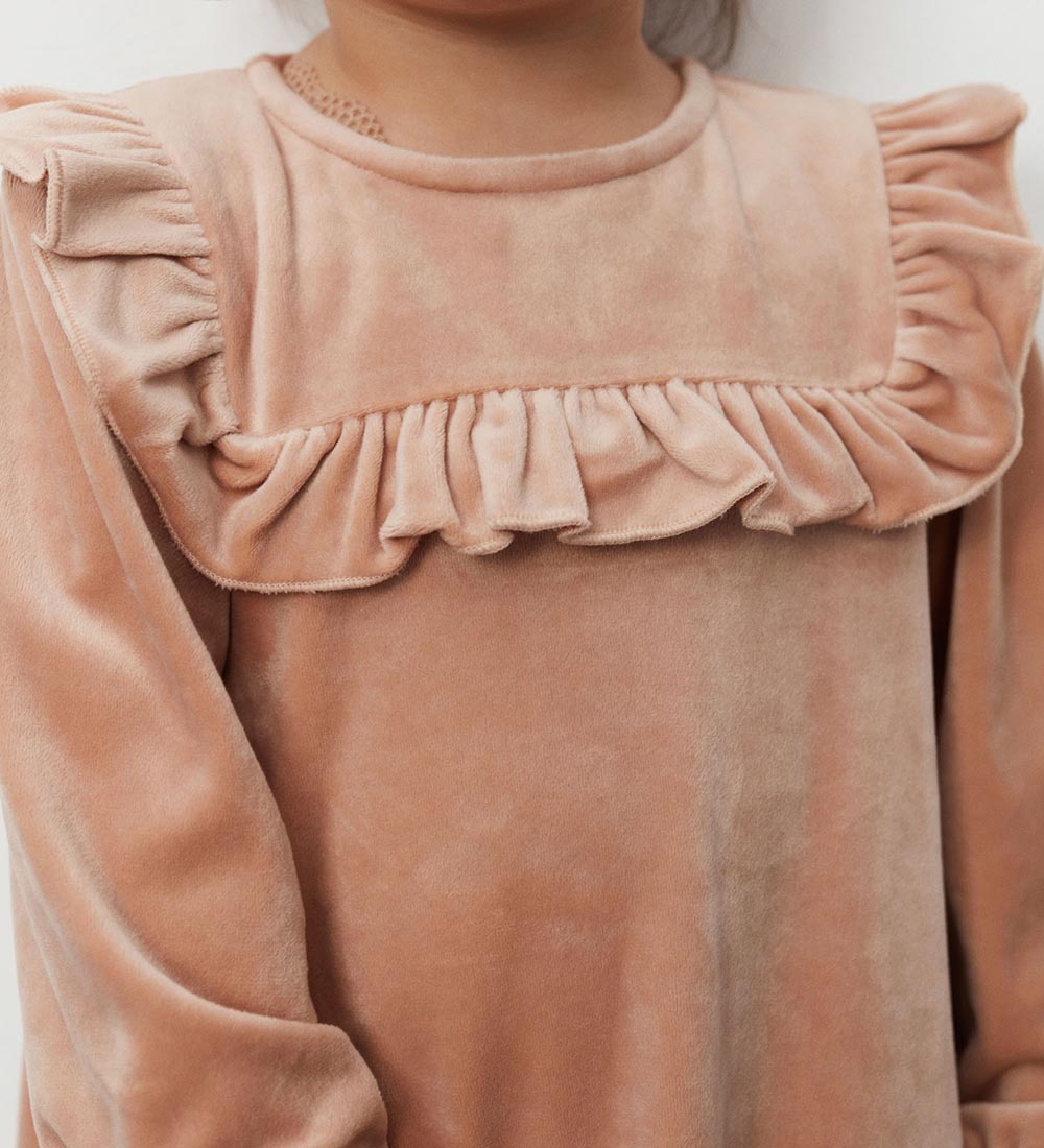 Petit by Sofie Schnoor Kjole - Velour - Dee - Sweet Rose