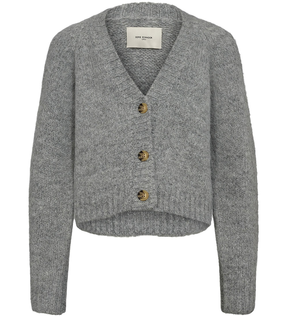 Sofie Schnoor Girls Cardigan - Strik - Grey Melange