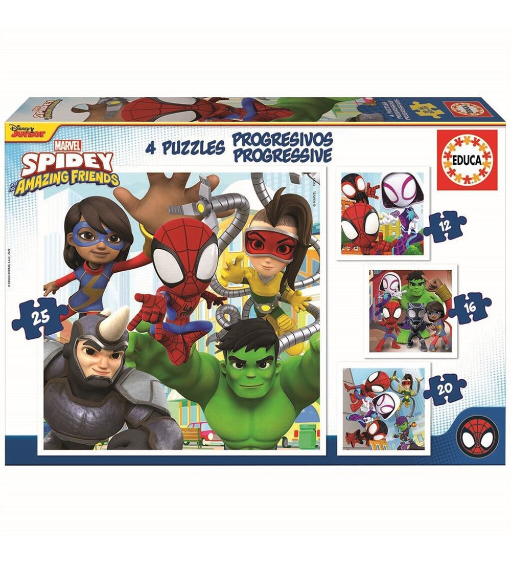 Educa Puslespil - Marvel Spidey & Amazing Friends - 4 Forskellig