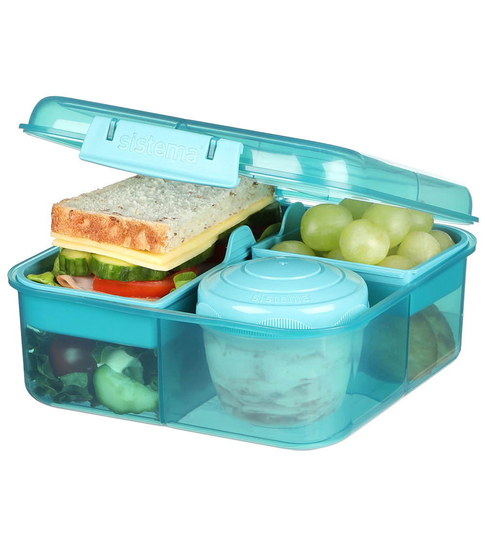 Sistema Madkasse m. Beholder - Bento Cube - 1,25 l - Teal Stone