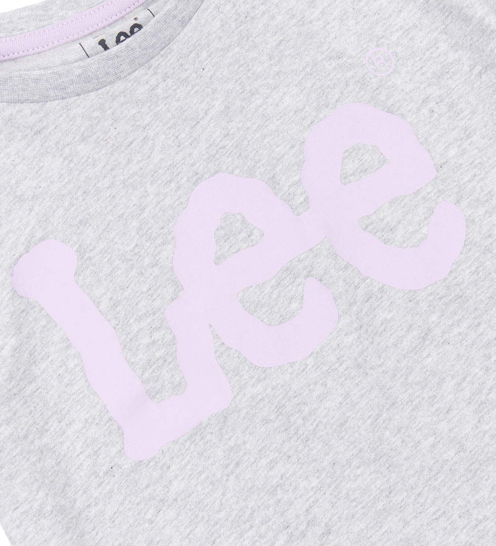Lee T-shirt - Wobbly Graphic - Pearl Grey Marl