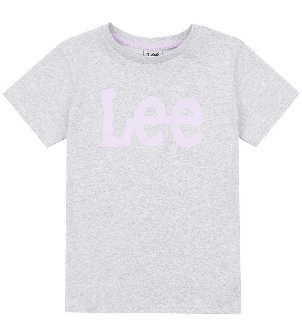 Lee T-shirt - Wobbly Graphic - Pearl Grey Marl