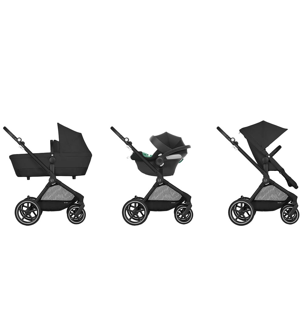 Cybex Klapvogn/Barnevogn - Eos Lux - 2-i-1 - Moon Black