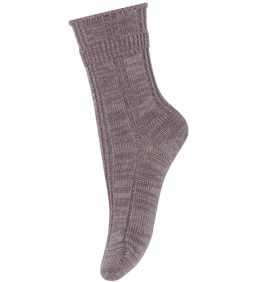 MP Strømper - Uld - Strik - Dark Purple Dove