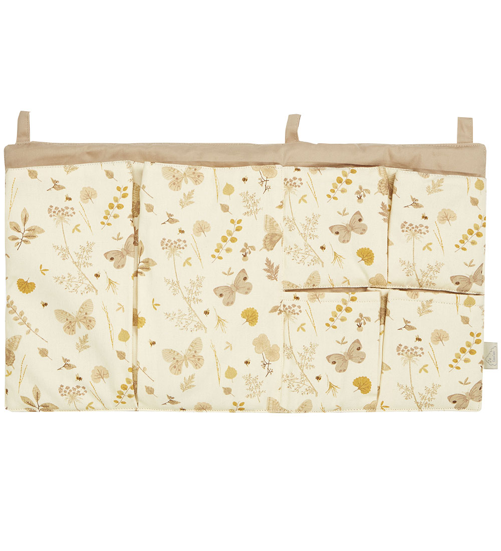 Cam Cam Sengelomme - 42x24 cm - Beige m. Blade/Sommerfugle