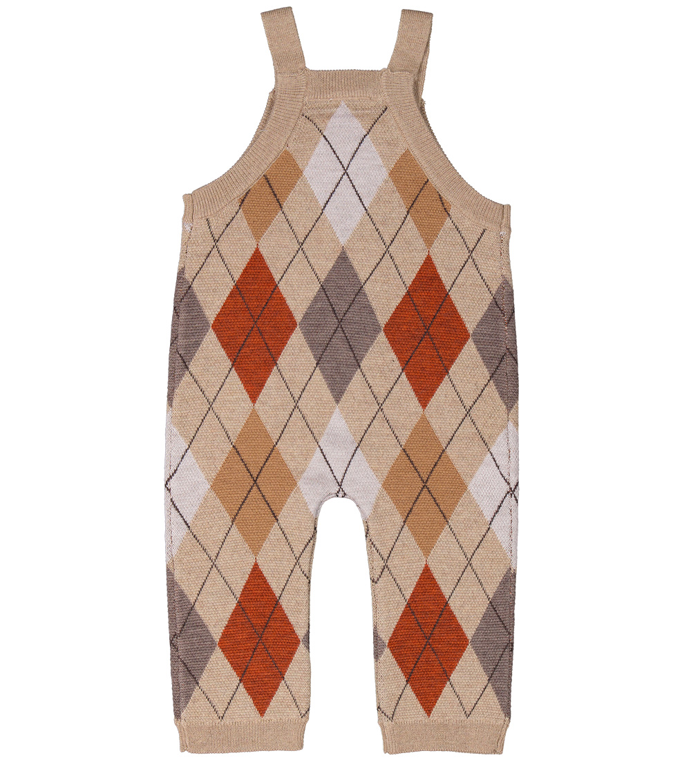 MarMar Smækbukser - Strik - Uld - Rui - Dark Beige Argyle