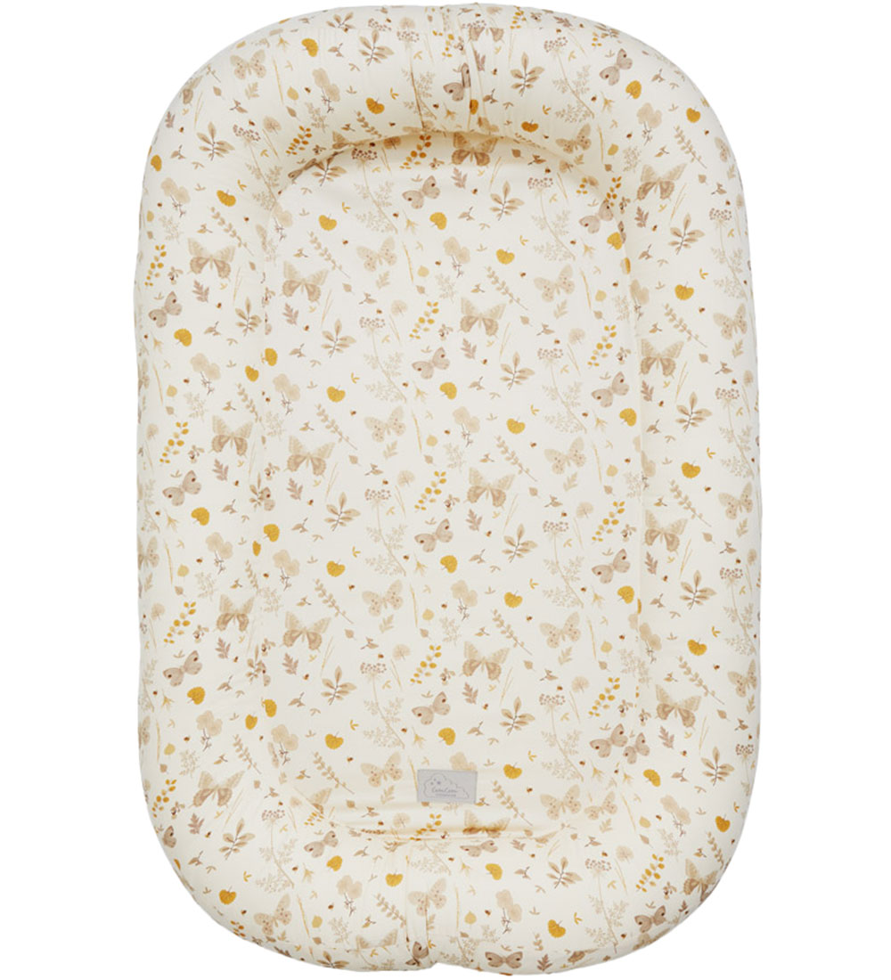 Cam Cam Babynest - 86x52 cm - Beige m. Blade/Sommerfugle