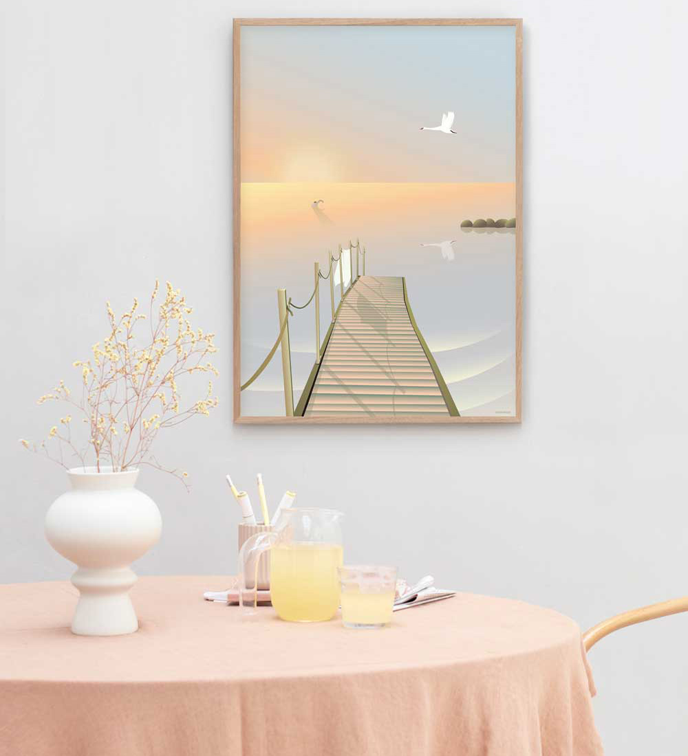 Vissevasse Plakat - 50x70 cm - Bathing Bridge