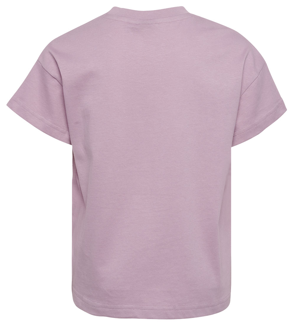 Hummel T-shirt - Cropped - hmlLuna - Lavender Mist m. Glimmer