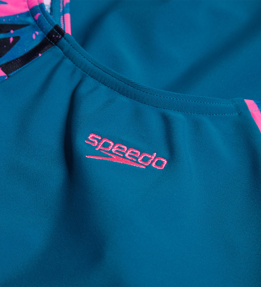 Speedo Badedragt - HyperBoom Splice Muscleback - Pink/Grøn