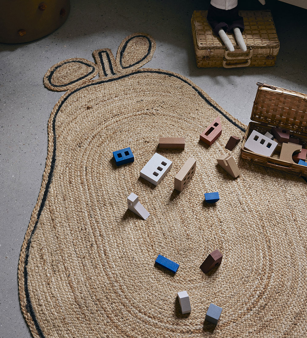 ferm Living Gulvtæppe - 95x140 cm - Pear Braided Jute - Natural