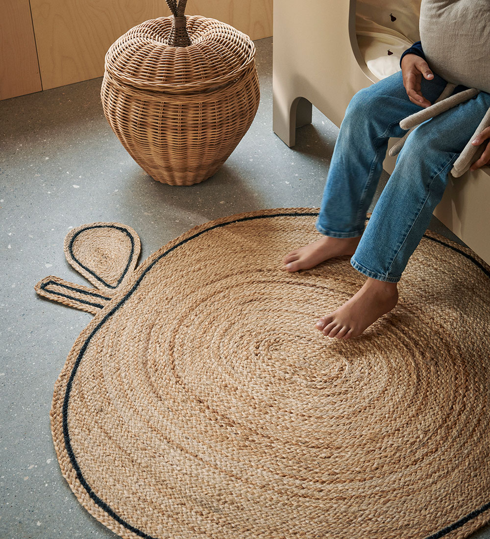 ferm Living Gulvtæppe - 110x120 cm - Apple Braided Jute - Natura