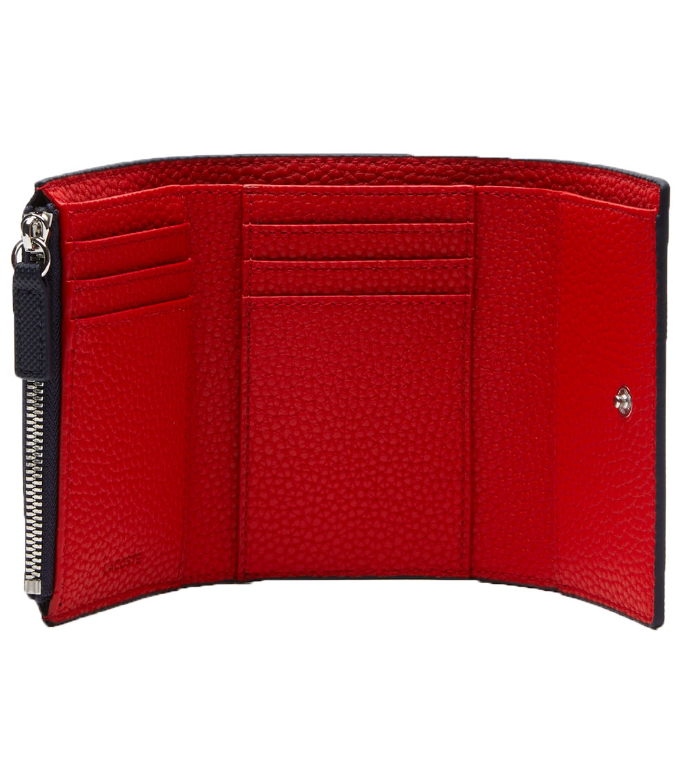 Lacoste Pung - Compact Wallet - Noir/Krema
