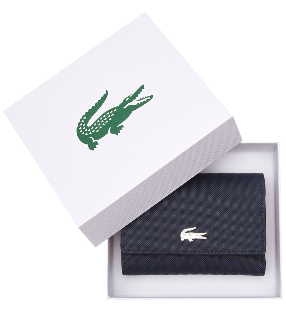Lacoste Pung - Compact Wallet - Noir/Krema