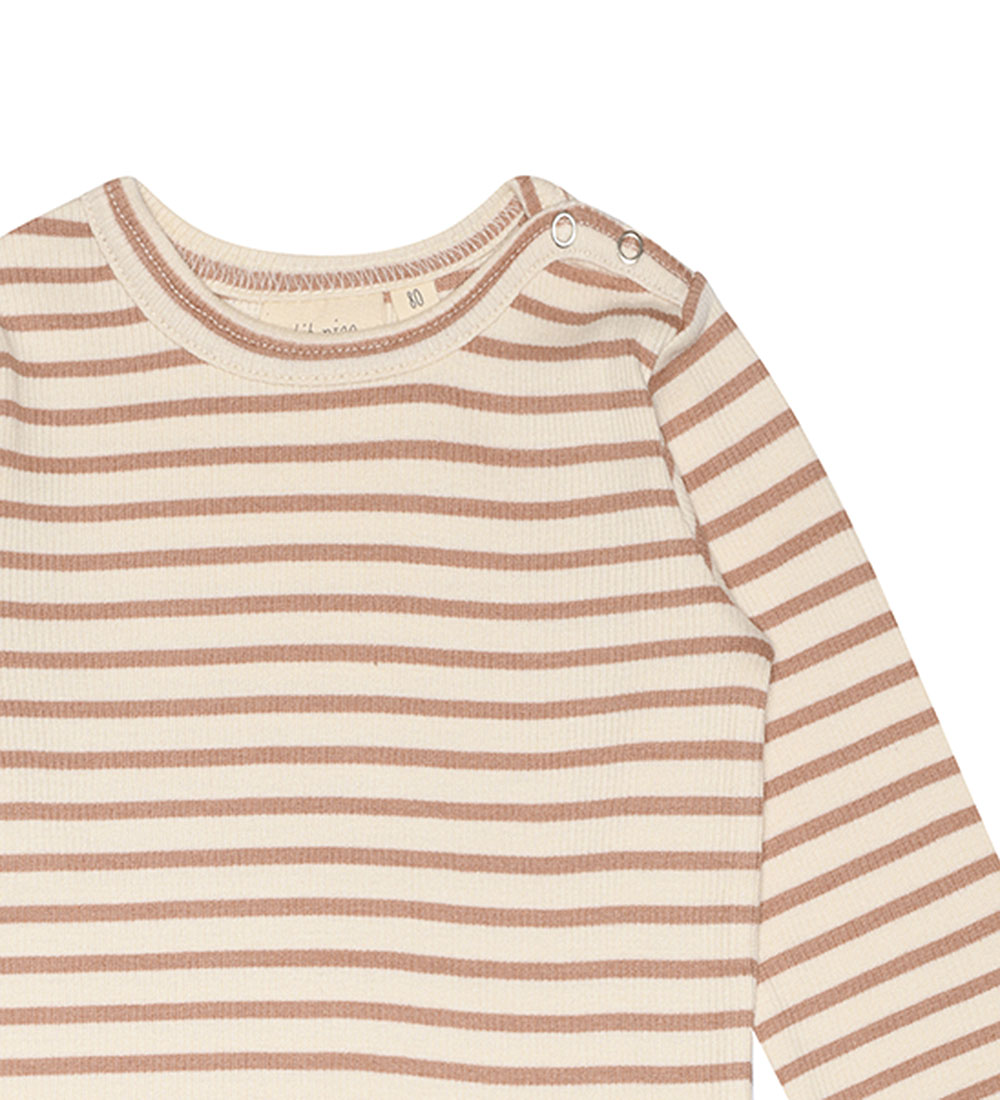 Petit Piao Bluse - Modal - Rib - Cafe Rose/Off White