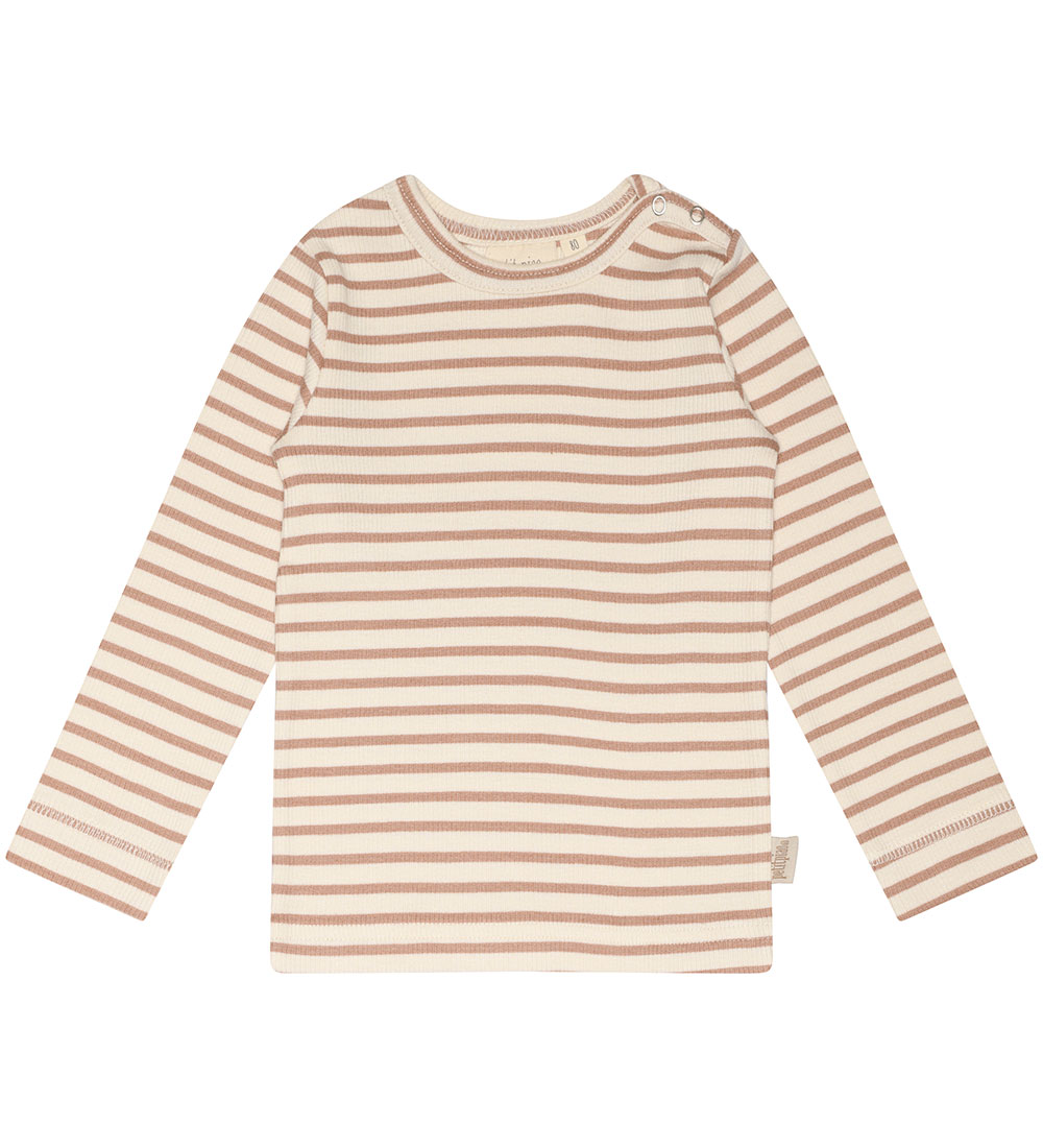 Petit Piao Bluse - Modal - Rib - Cafe Rose/Off White