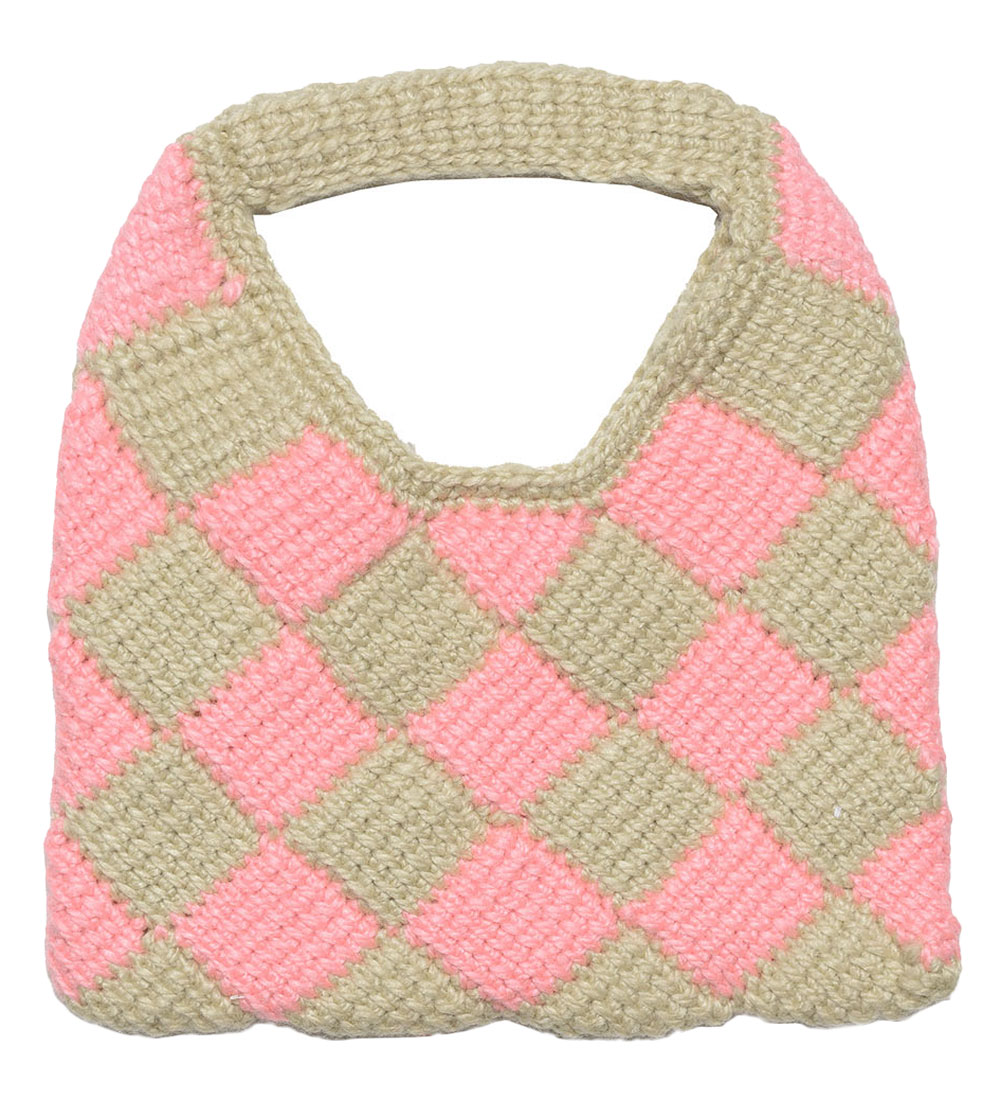 Marni Håndtaske - Hæklet - Beige/Rosa