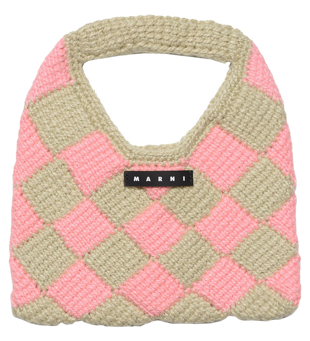 Marni Håndtaske - Hæklet - Beige/Rosa