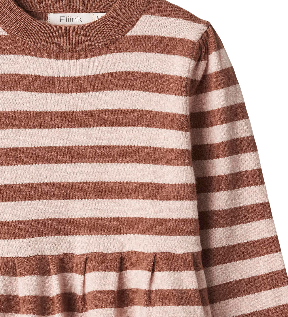 Fliink Bluse - Strik - Viskose - Alilly - Carob Brown/Peach Whip