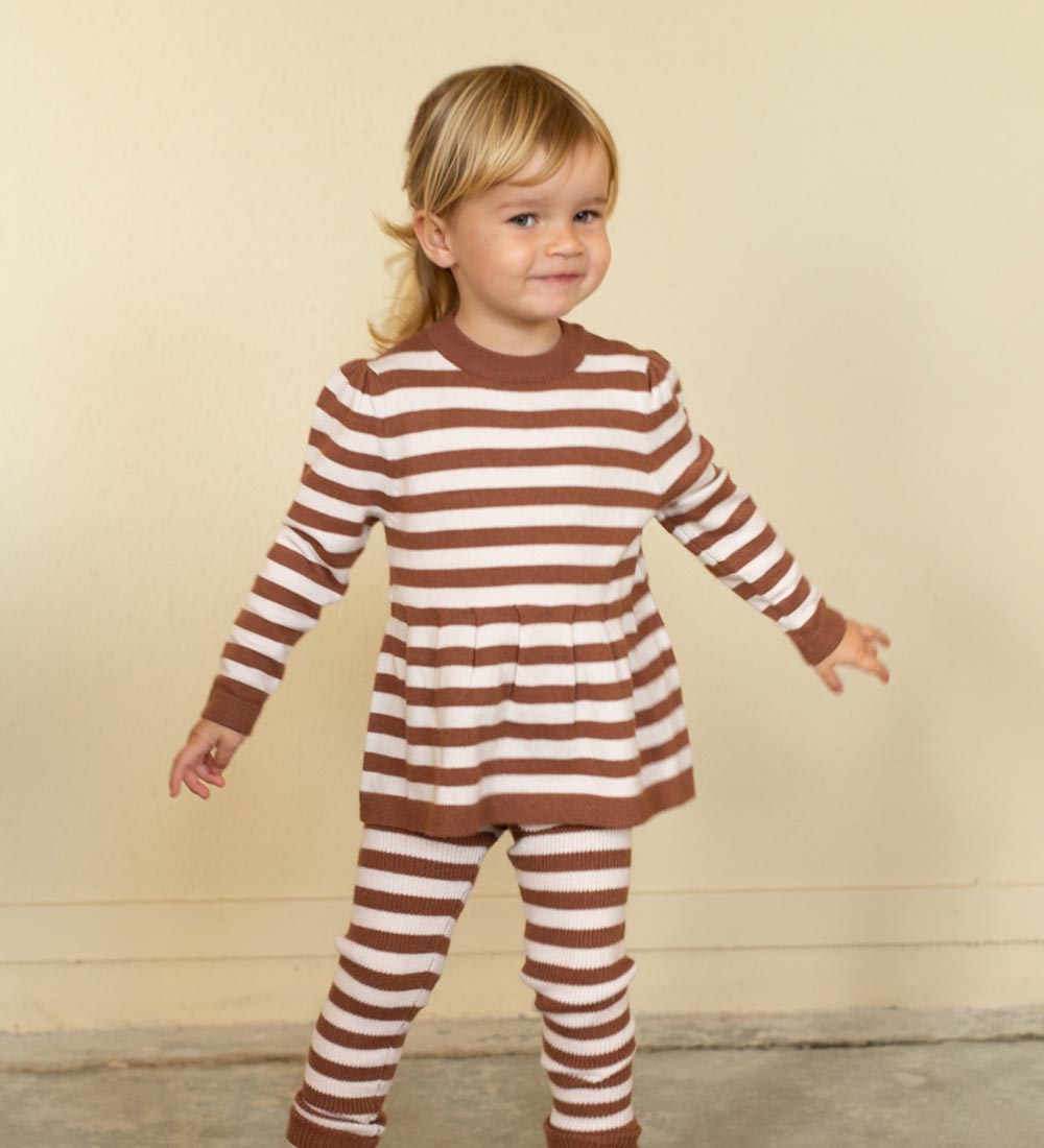 Fliink Bluse - Strik - Viskose - Alilly - Carob Brown/Peach Whip