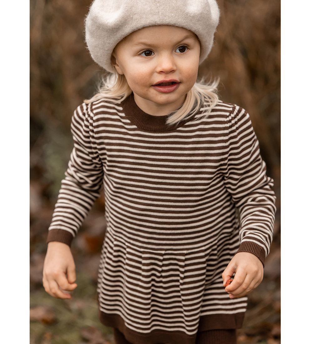 Fliink Bluse - Strik - Viskose - Favo Peplum - Chicory Coffee/Sa