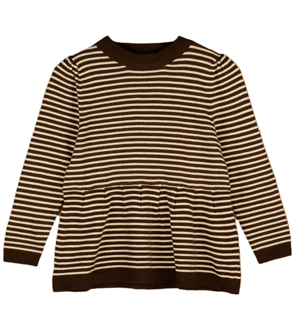 Fliink Bluse - Strik - Viskose - Favo Peplum - Chicory Coffee/Sa