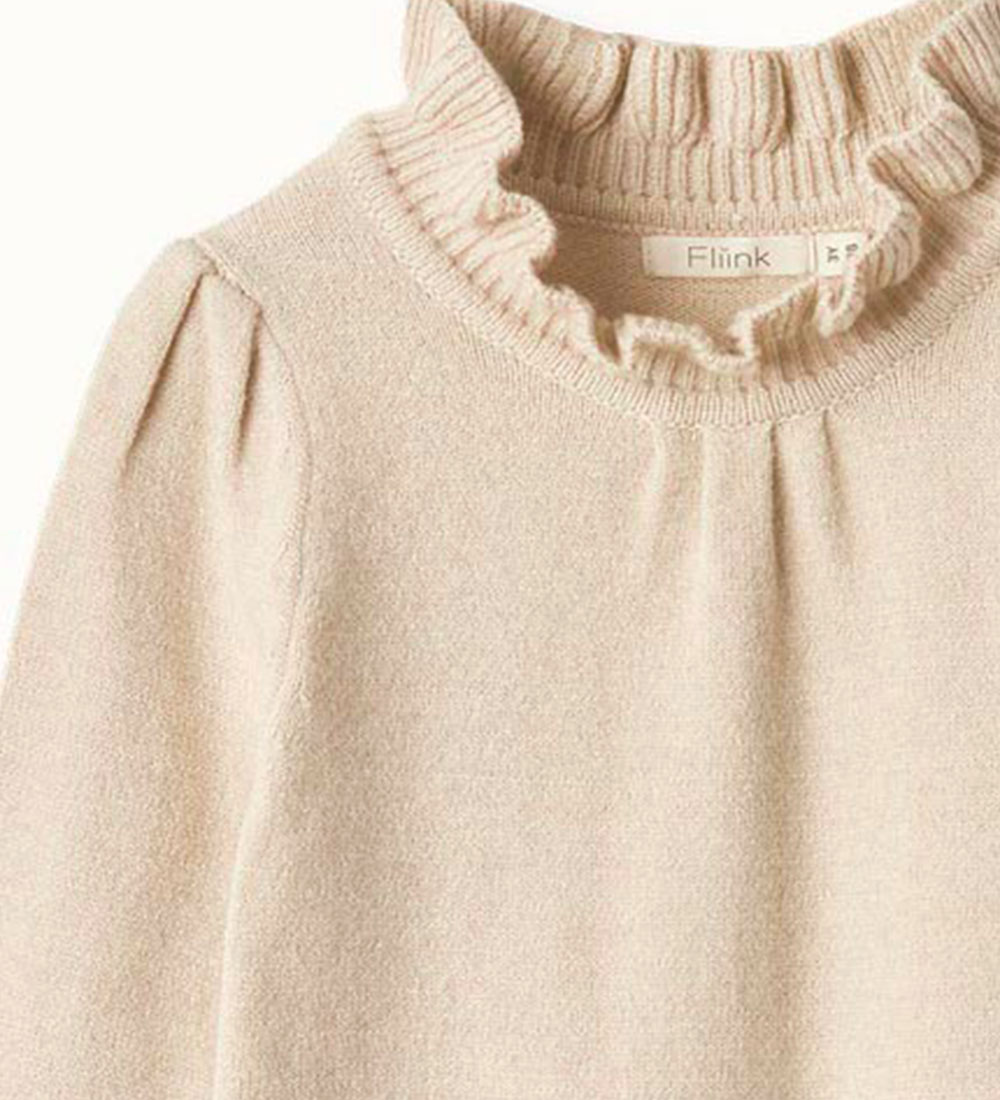 Fliink Bluse - Strik - Viskose - Abby - Sandshell