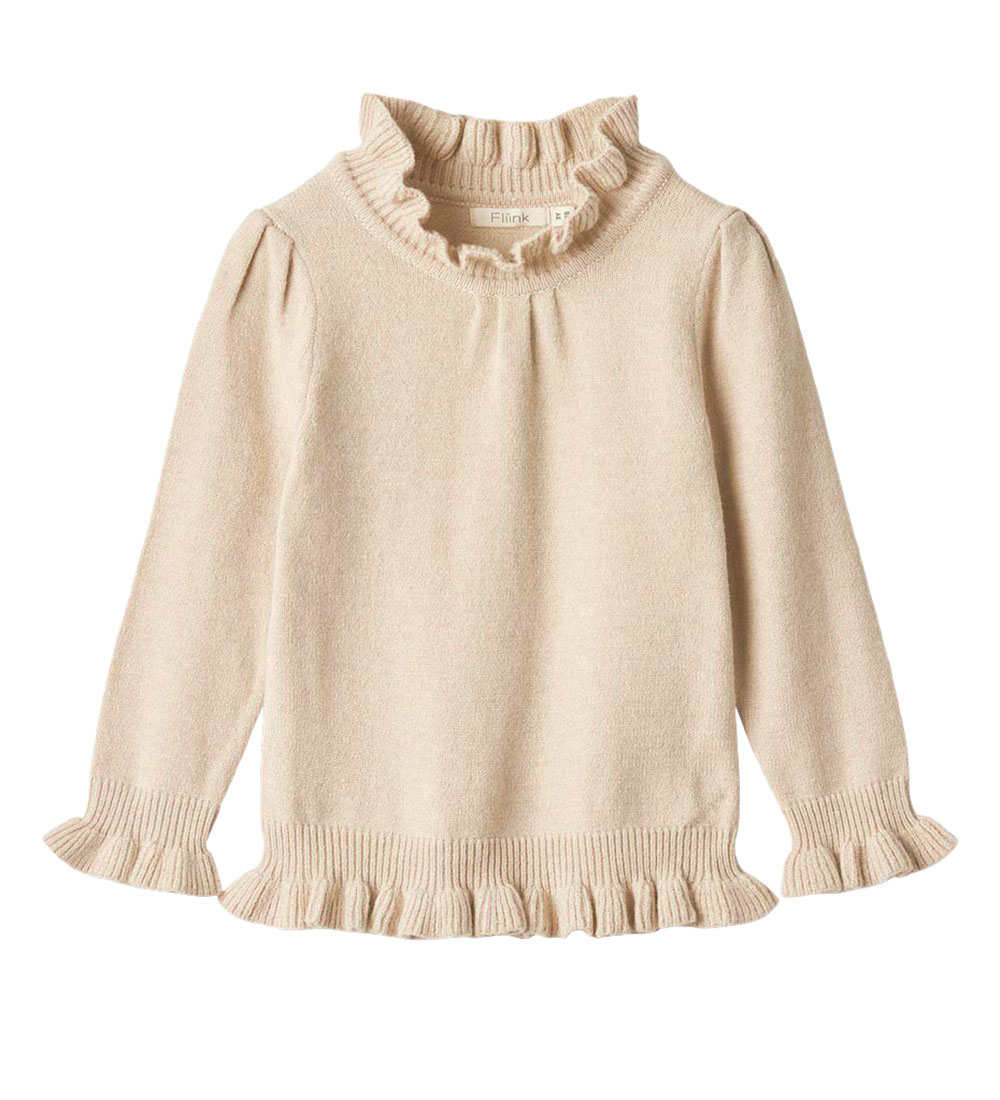 Fliink Bluse - Strik - Viskose - Abby - Sandshell