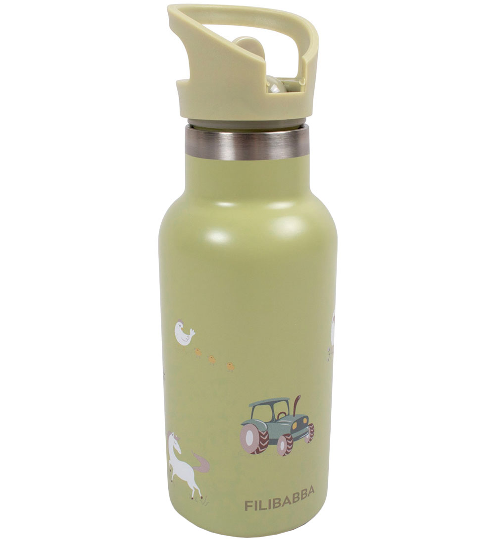 Filibabba Termoflaske - Magic Farm - 350 ml - Grøn