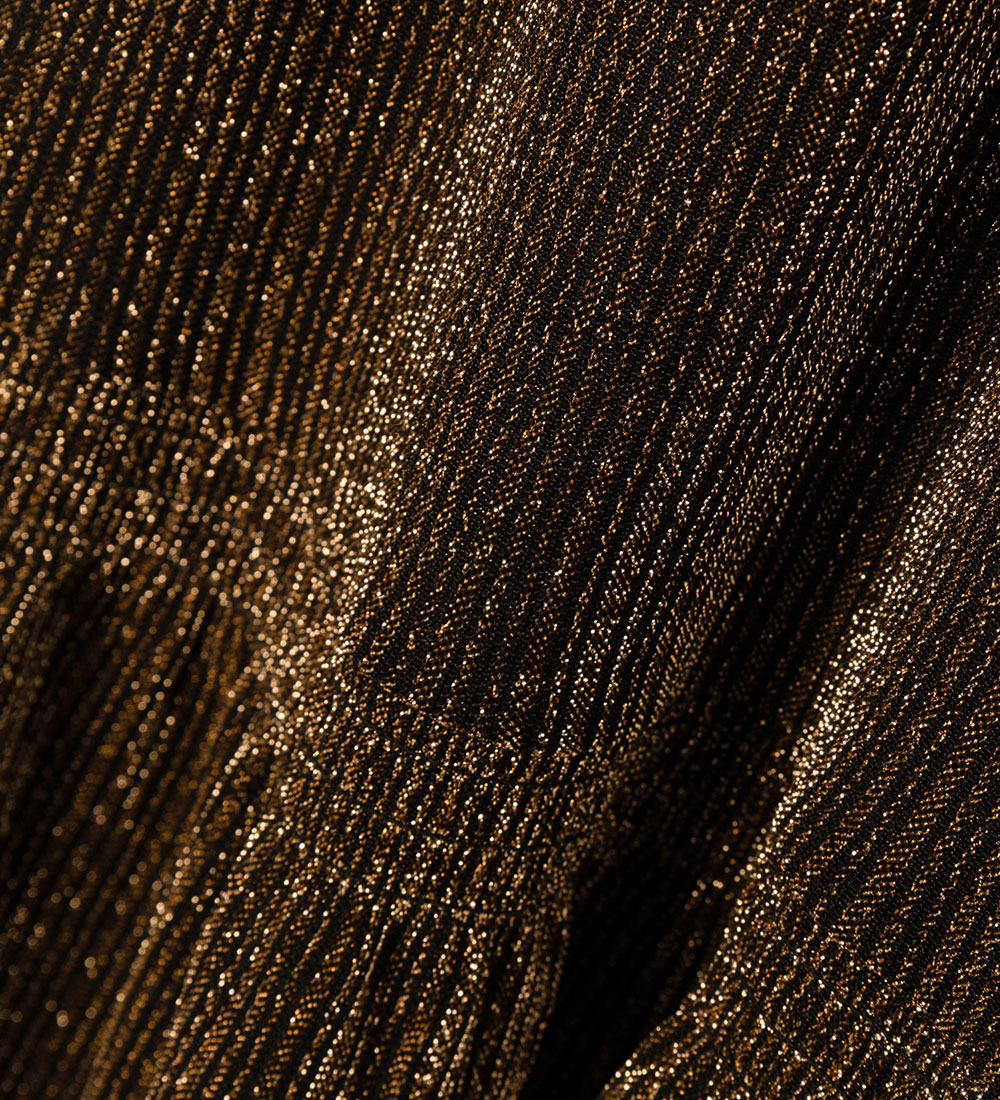 Name It Kjole - NkfRisilk - Gold Colour m. Glimmer