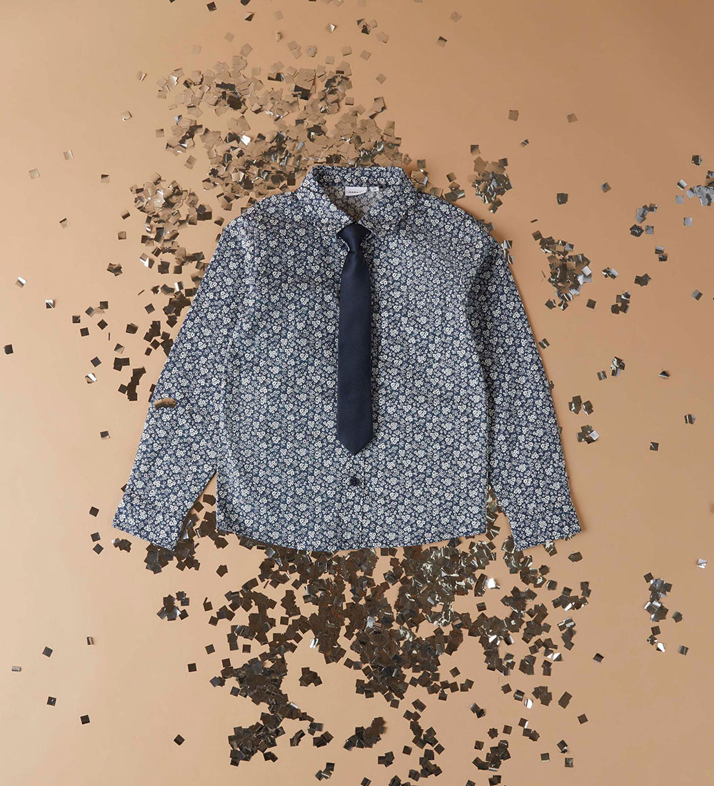 Name It Slips - NkmAcc-Rolle Tie - Dark Sapphire