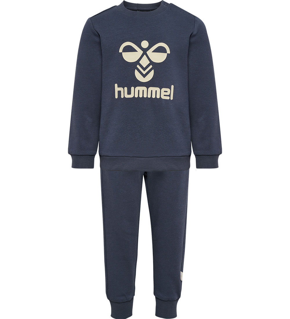 Hummel Sweatsæt - hmlArine - Ombre Blue m. Logo