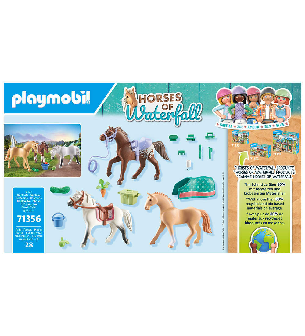 Playmobil Horses Of Waterfall - 3 heste: Mor... - 71356 - 28 Del