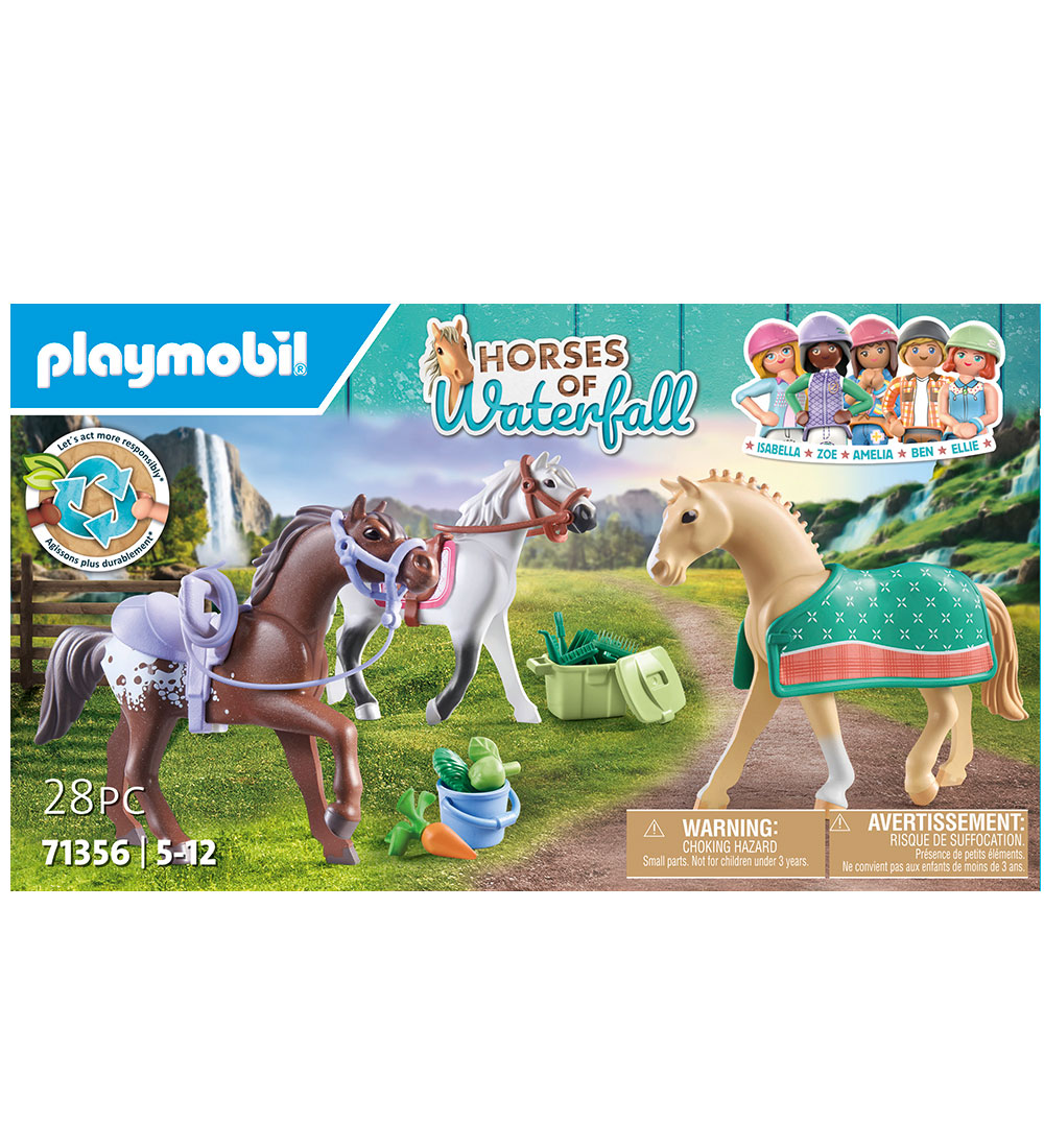 Playmobil Horses Of Waterfall - 3 heste: Mor... - 71356 - 28 Del