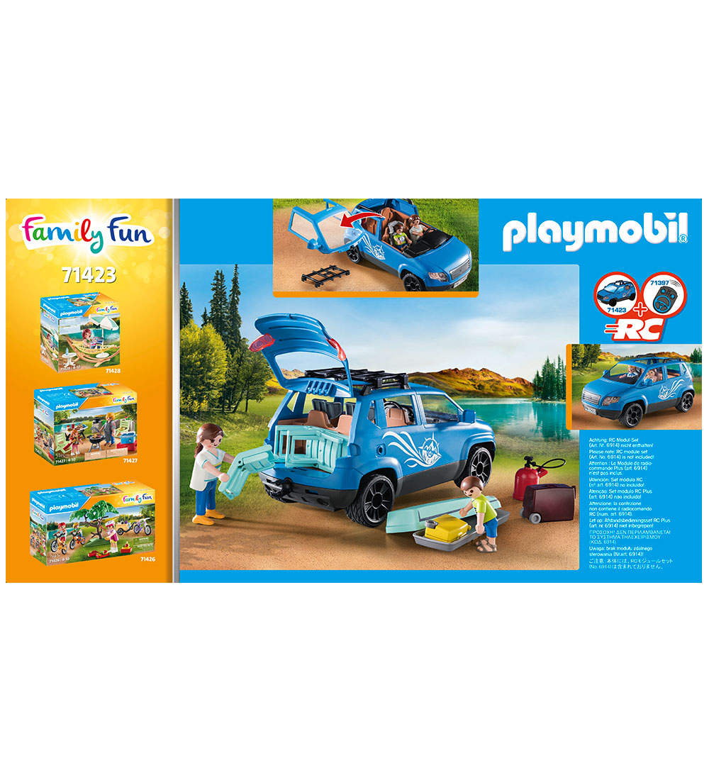 Playmobil Family Fun - Campingvogn Med Bil - 71423 - 128 Dele