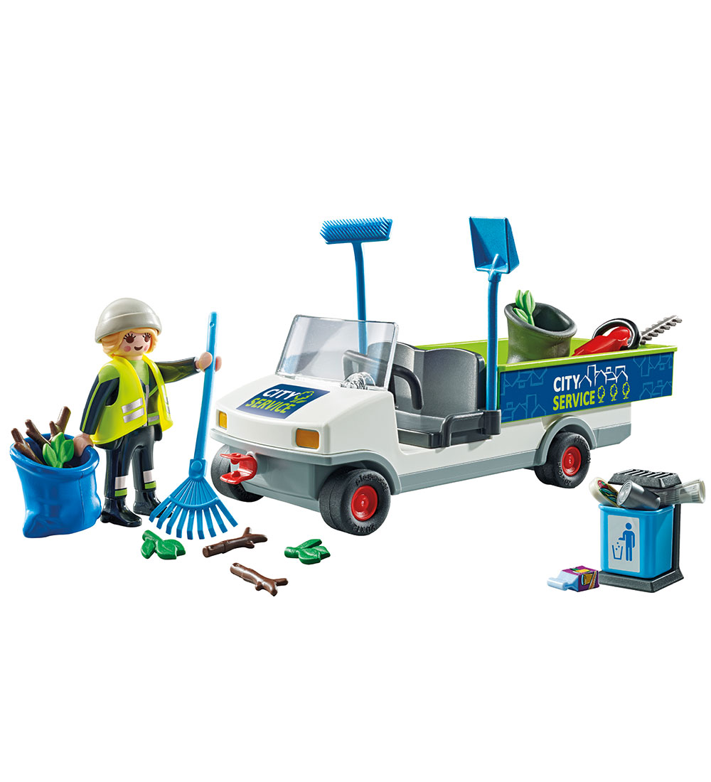 Playmobil City Action - Hold Byen Ren Med E-Køretøj - 71433 - 42