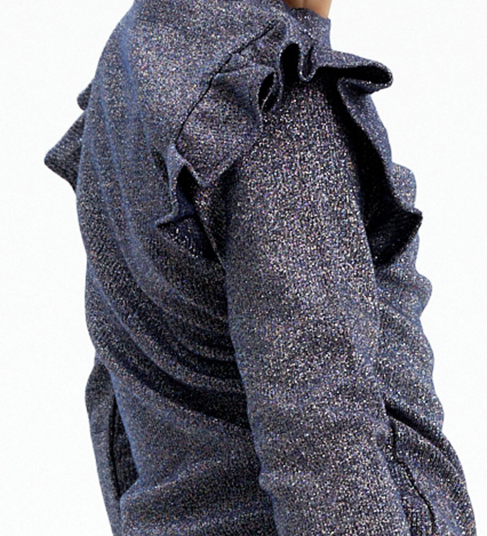 The New Bluse - TnFarah - Navy Blazer m. Sølvglimmer