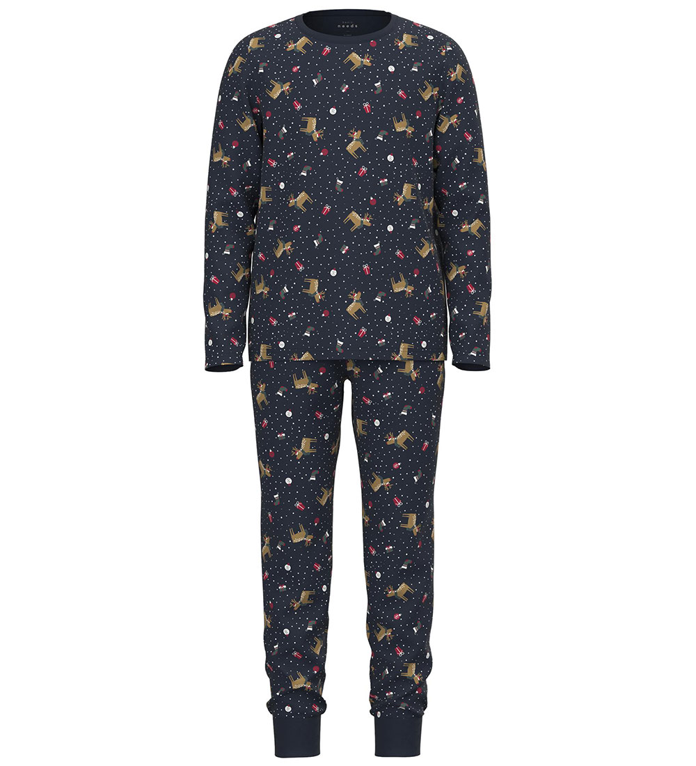 Name It Nattøj - NmnVismas - Dark Sapphire m. Julemotiver