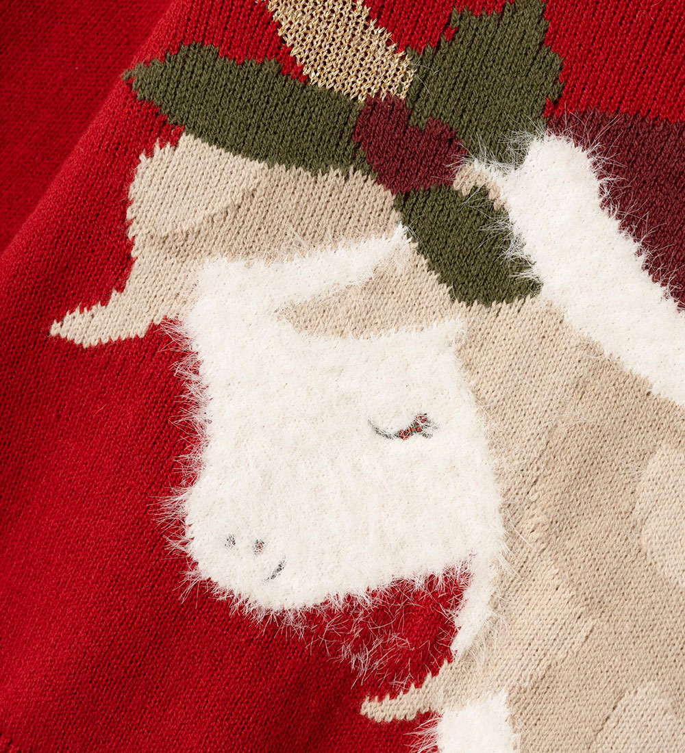 Name It Bluse - Strik - NmfRullo - Jester Red m. Enhjørning