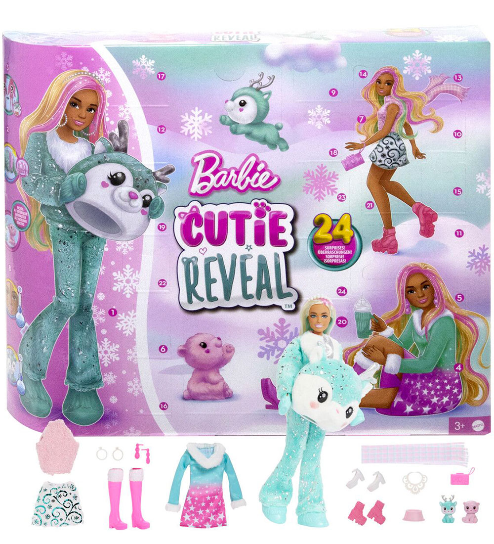 Barbie Cutie Reveal Julekalender - 24 Låger