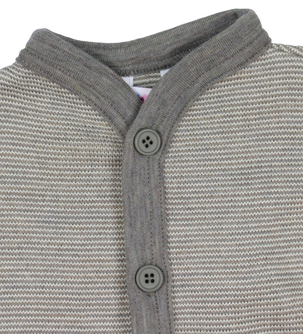 Joha Cardigan - Uld - Grå/Hvid