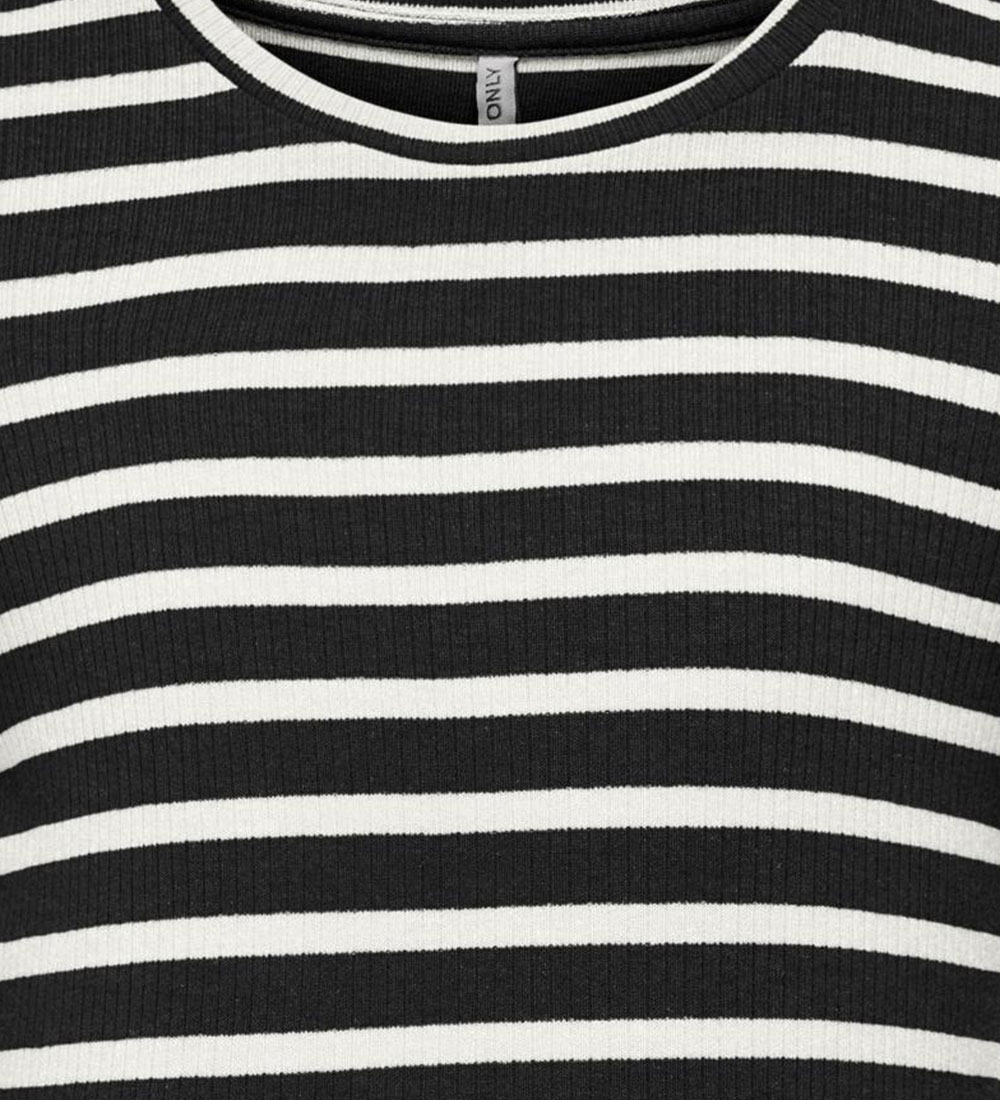 Kids Only Bluse - Rib - KogLuna - Black/Cloud Dancer