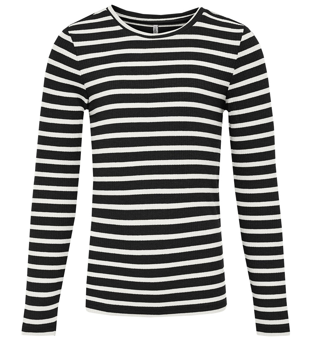 Kids Only Bluse - Rib - KogLuna - Black/Cloud Dancer
