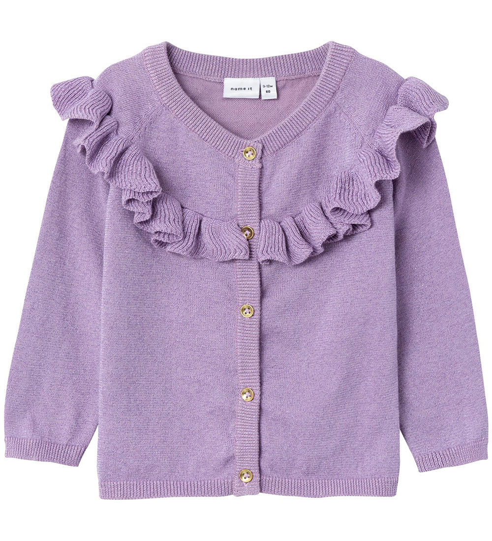 Name It Cardigan - NbfResine - Strik - Lavender Mist
