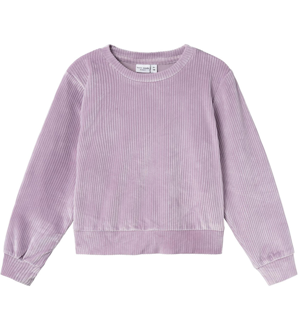 Name It Bluse - Cropped - Velour - NmfVeloa - Lavender Mist