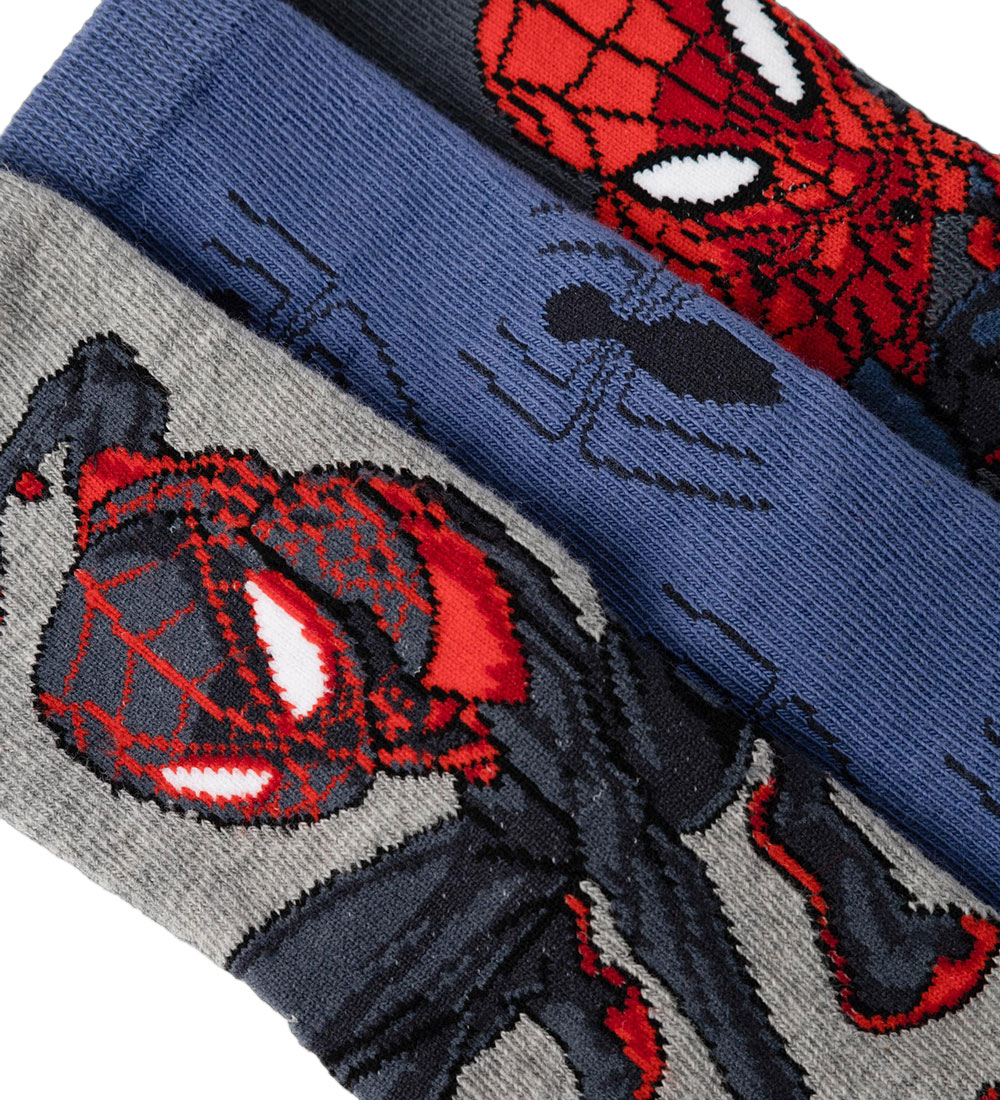 Name It Strømper - NmmOsh Spiderman - 3-pak - India Ink/Bijou Bl