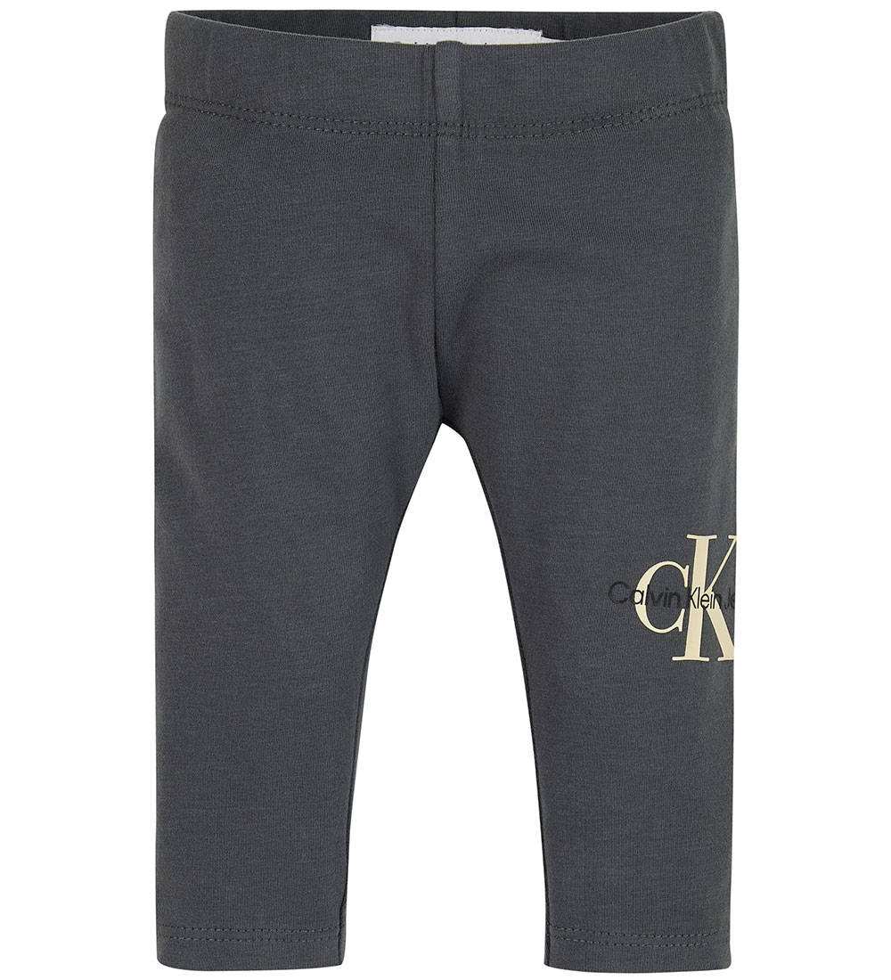 Calvin Klein Leggings - Monogram - Mørkegrå