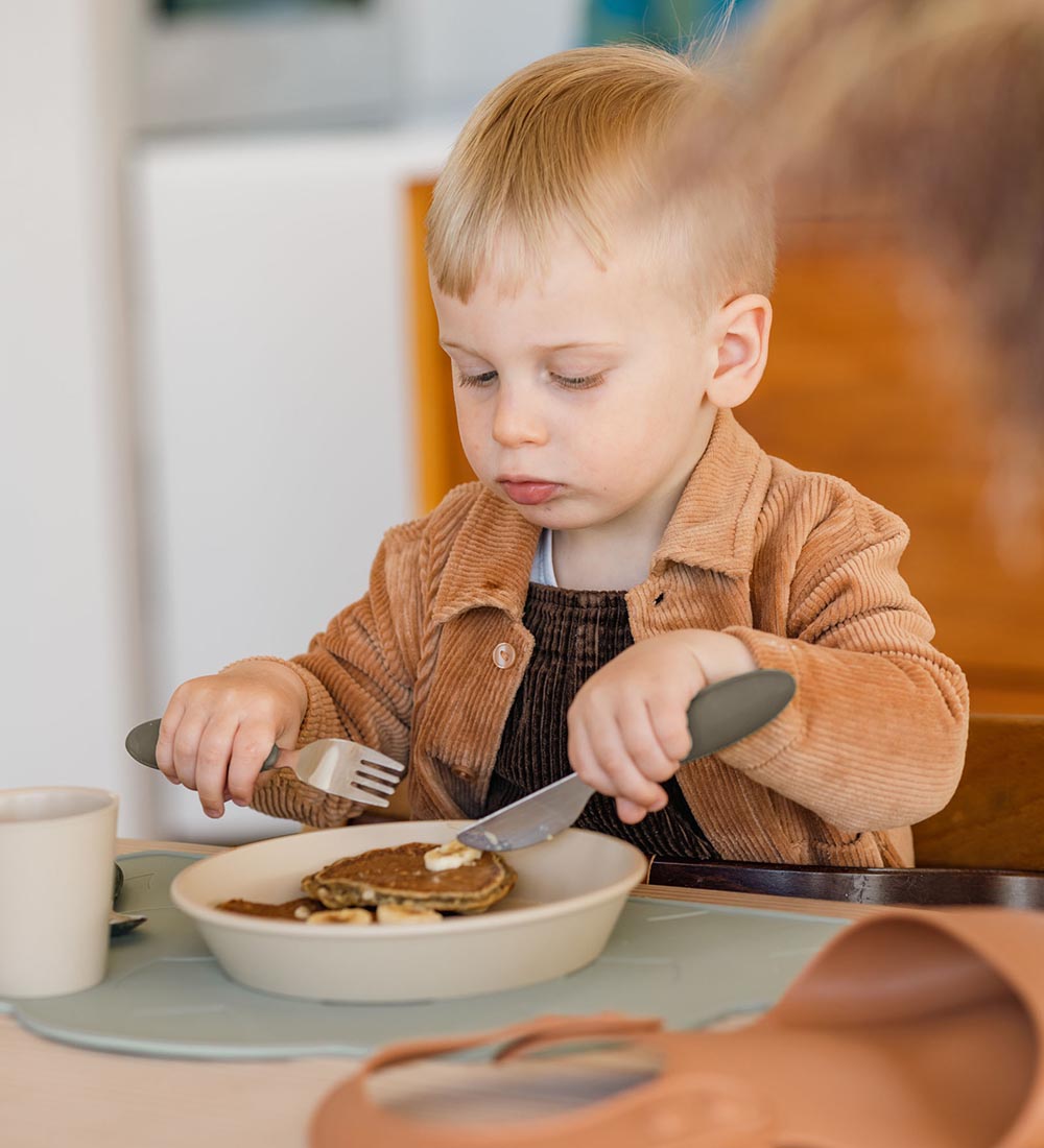 BIBS Børnebestik - 3-Pak - Dark Oak