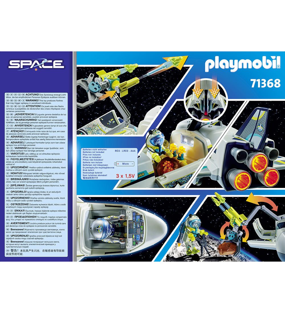 Playmobil Space - Space Shuttle På Mission - 71368 - Lys - 72 De